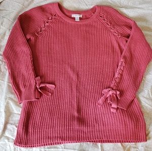 Motherhood Maternity Woven Ribbon Detail Sweater